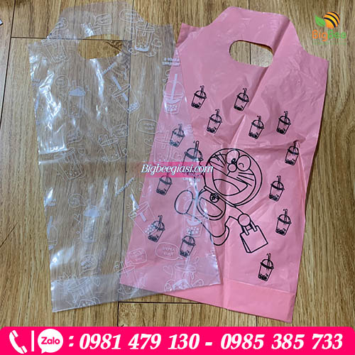 Túi đựng trà sữa 1 ngăn in sẵn Túi đựng trà sữa 1 ngăn in sẵn