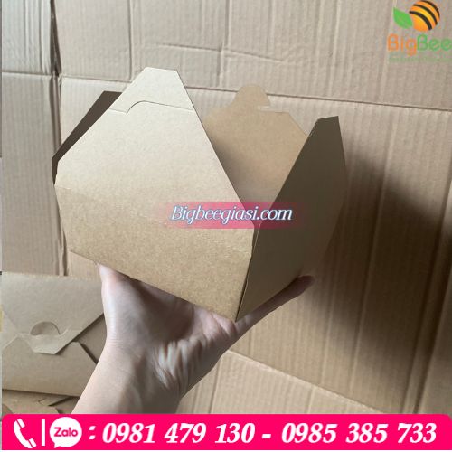 Hộp giấy nắp gài đựng thực phẩm Hộp giấy nắp gài đựng thực phẩm