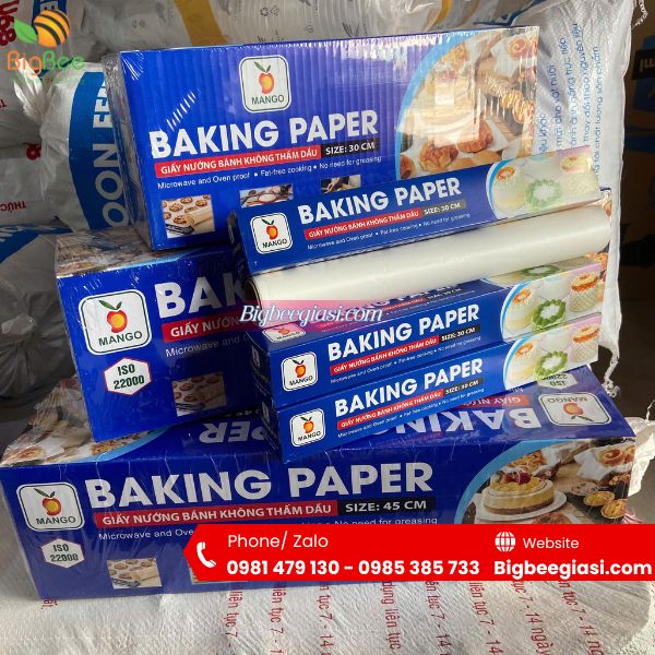 Giấy không thấm dầu baking paper đa dạng kích thước Giấy không thấm dầu baking paper đa dạng kích thước