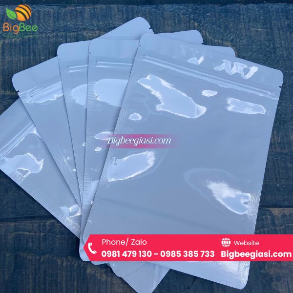 Túi zipper nhôm 2 mặt Túi zipper nhôm 2 mặt