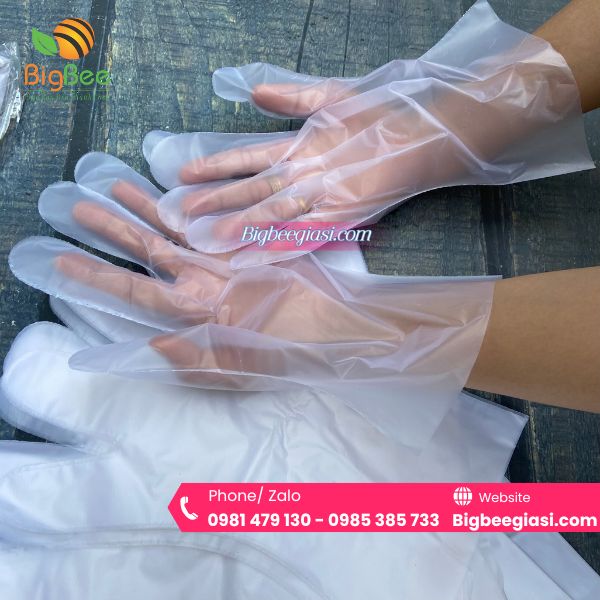 Bao tay nilon chế biến thực phẩm vệ sinh an toàn thực phẩm Bao tay nilon chế biến thực phẩm vệ sinh an toàn thực phẩm