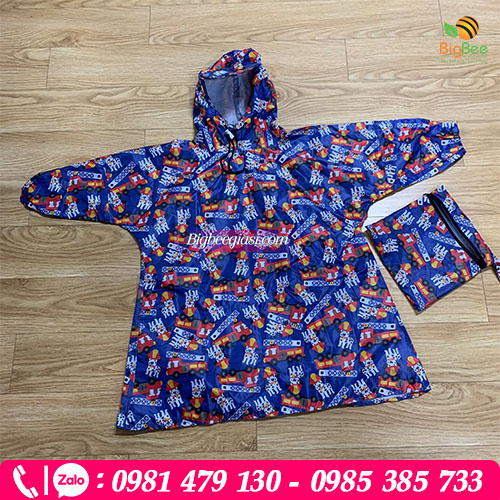 Áo mưa bít họa tiết cho bé trai Áo mưa bít họa tiết cho bé trai