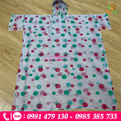 Áo mưa cánh dơi chấm bi lớn Áo mưa cánh dơi chấm bi lớn