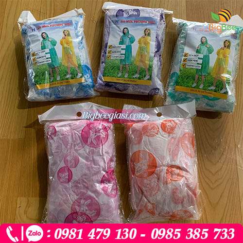 Áo mưa in họa tiết đủ màu Áo mưa in họa tiết đủ màu