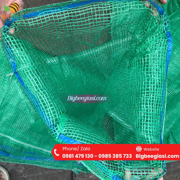 Bao tải lưới leno màu xanh Bao tải lưới leno màu xanh