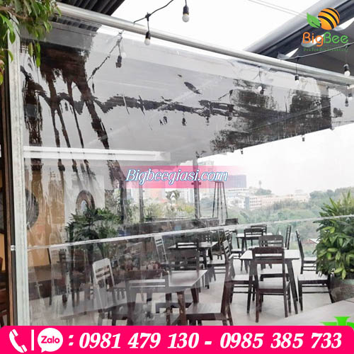 Bạt nhựa trong suốt che chắn quán cafe Bạt nhựa trong suốt che chắn quán cafe
