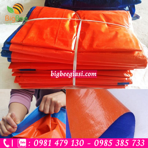 Bạt nhựa xanh cam che nắng mưa