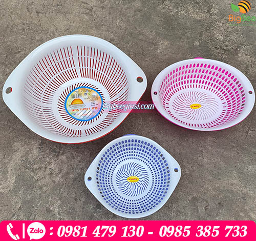 Bộ rổ thau nhựa đa dạng kích thước Bộ rổ thau nhựa đa dạng kích thước