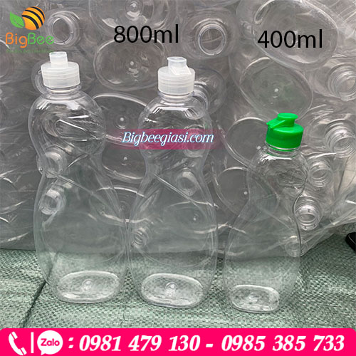 Chai 400ml và 800ml đựng nước rửa chén Chai 400ml và 800ml đựng nước rửa chén