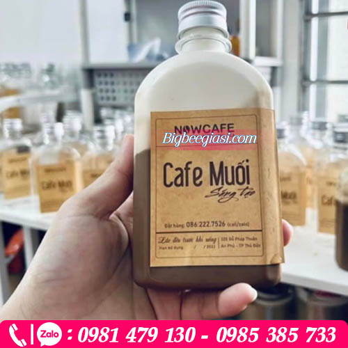 Mẫu chai đựng cafe muối đẹp hút khách Mẫu chai đựng cafe muối đẹp hút khách