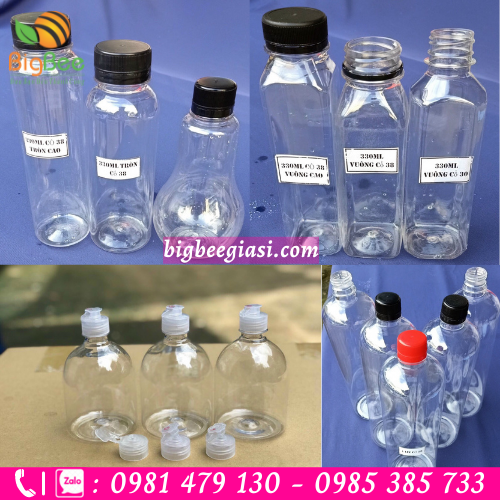 chai nhựa dùng 1 lần nhiều mẫu mã