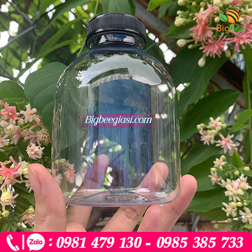 Hình ảnh thực tế của chai nhựa pet 400ml tròn lùn miệng rộng Hình ảnh thực tế của chai nhựa pet 400ml tròn lùn miệng rộng