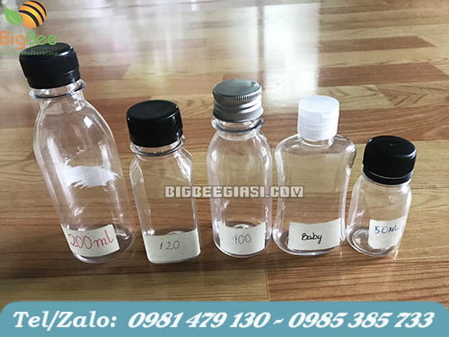 các mẫu chai nhựa nhỏ đựng trà sữa