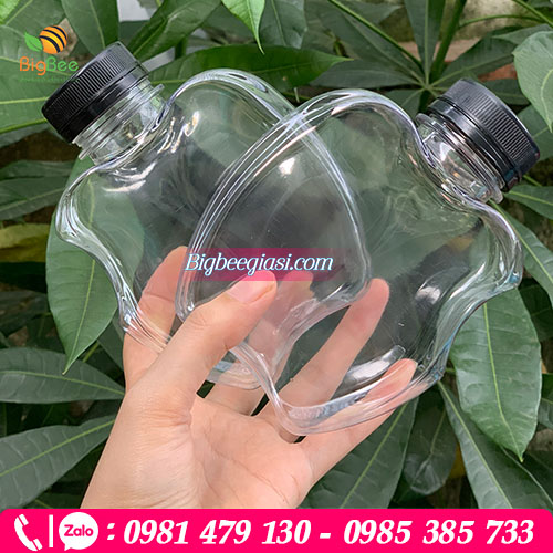 Chai pet 330ml hình trái táo siêu dễ thương cho các cửa hàng Chai pet 330ml hình trái táo siêu dễ thương cho các cửa hàng