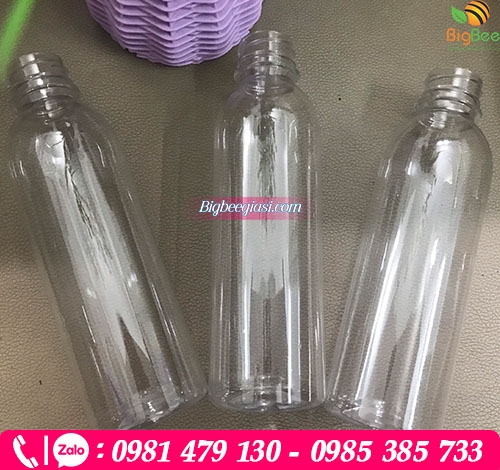 Chai nhựa pet tròn nguyên sinh không tạp chất Chai nhựa pet tròn nguyên sinh không tạp chất