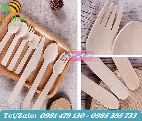 Thu Hồng cung cấp các loại dao-muỗng-nĩa gỗ dùng 1 lần
