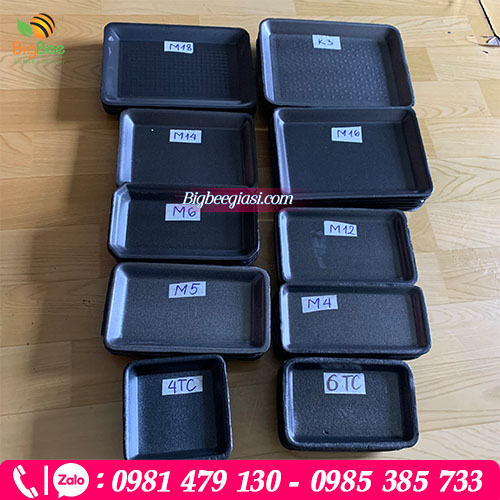 Cung cấp đa dạng Khay xốp đựng thực phẩm màu đen Cung cấp đa dạng Khay xốp đựng thực phẩm màu đen