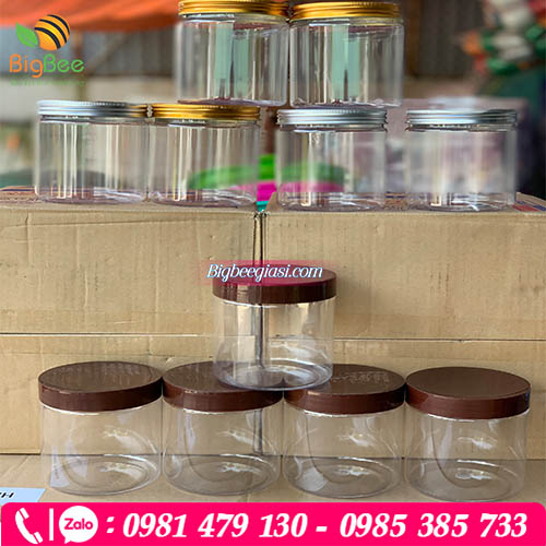 Hũ nhựa pet nắp nhựa và nắp nhôm 500ml Hũ nhựa pet nắp nhựa và nắp nhôm 500ml