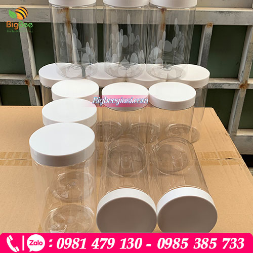 Hũ nhựa pet nắp nhựa trắng Hũ nhựa pet nắp nhựa trắng