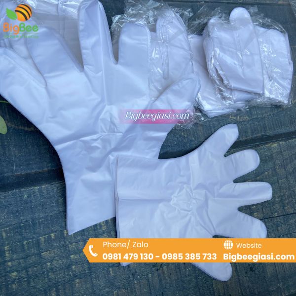 Bao tay nilon chất liệu HDPE Bao tay nilon chất liệu HDPE