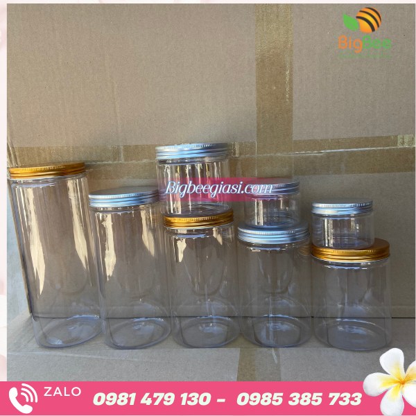 Hũ pet nắp nhôm đa dạng kích thước Hũ pet nắp nhôm đa dạng kích thước