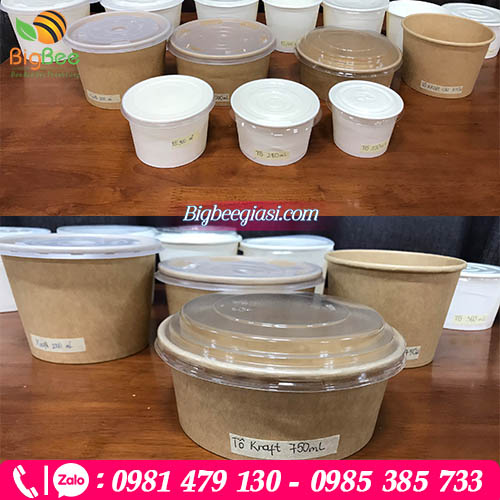 Tô giấy trắng, tô giấy kraft đầy đủ kích thước Tô giấy trắng, tô giấy kraft đầy đủ kích thước