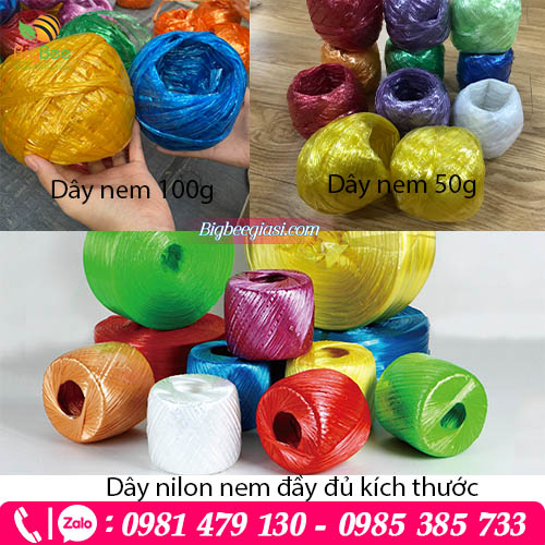 Dây nilon nem đầy đủ kích thước màu sắc Dây nilon nem đầy đủ kích thước màu sắc