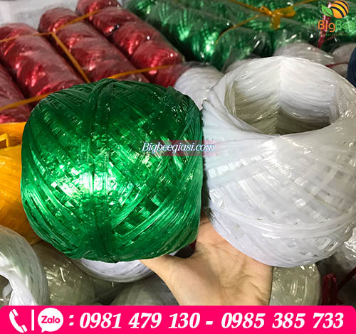 Dây nilon cuộn 100g màu trắng, xanh lá Dây nilon cuộn 100g màu trắng, xanh lá