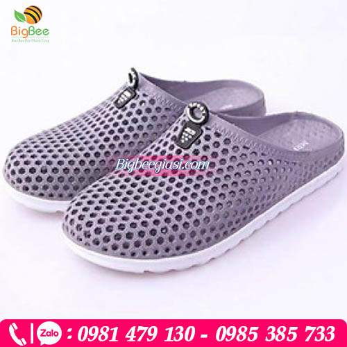 Dép sục nhựa dẻo màu xám Dép sục nhựa dẻo màu xám