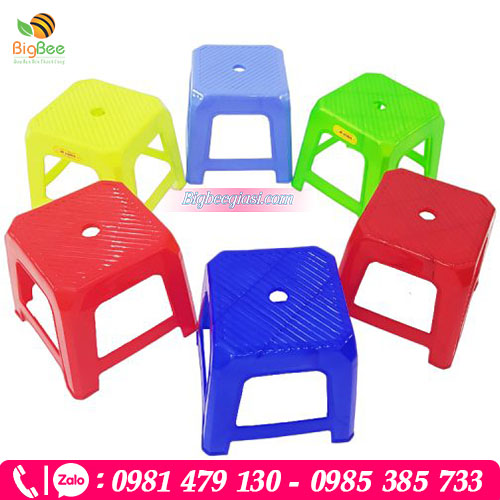 Thu Hồng cung cấp Ghế nhựa lùn sọc đủ màu Thu Hồng cung cấp Ghế nhựa lùn sọc đủ màu