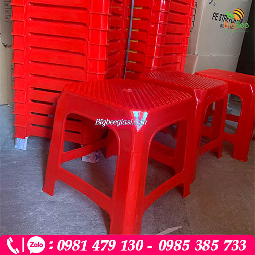 Ghế nhựa vuông lùn  Ghế nhựa vuông lùn
