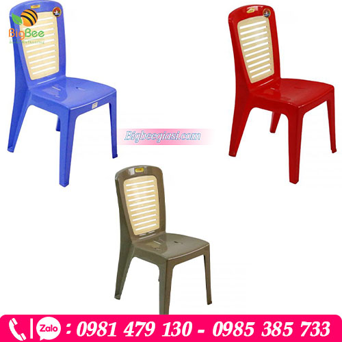Ghế nhựa tựa lưng đại màu Ghế nhựa tựa lưng đại màu