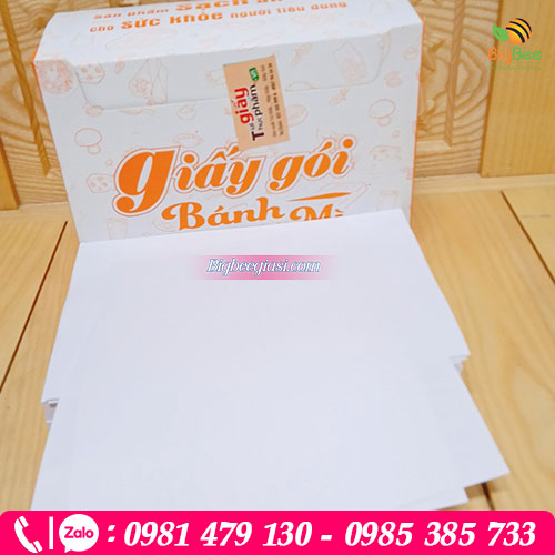 Giấy gói bánh mì in sẵn giá rẻ Giấy gói bánh mì in sẵn giá rẻ