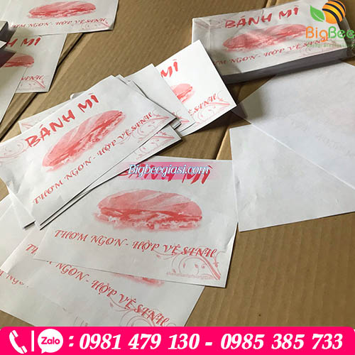 Giấy gói bánh mì kích thước 14.5*20cm Giấy gói bánh mì kích thước 14.5*20cm