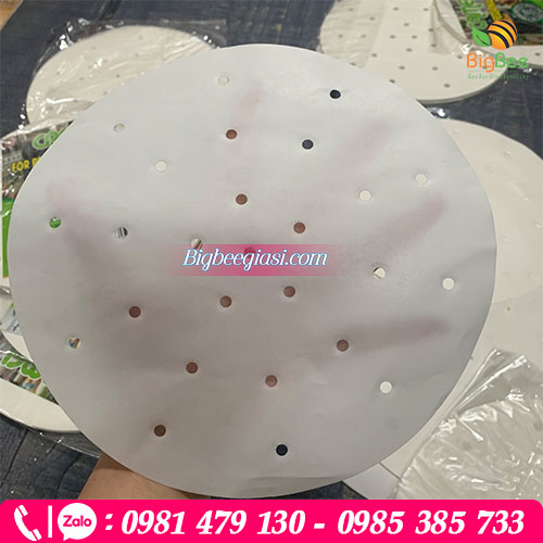 Giấy nến tròn đục lỗ lót xửng hấp tiện lợi Giấy nến tròn đục lỗ lót xửng hấp tiện lợi