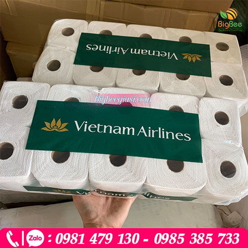 Giấy vệ sinh Vietnam Airlines có lõi, 1 lốc 10 cuộn Giấy vệ sinh Vietnam Airlines có lõi, 1 lốc 10 cuộn