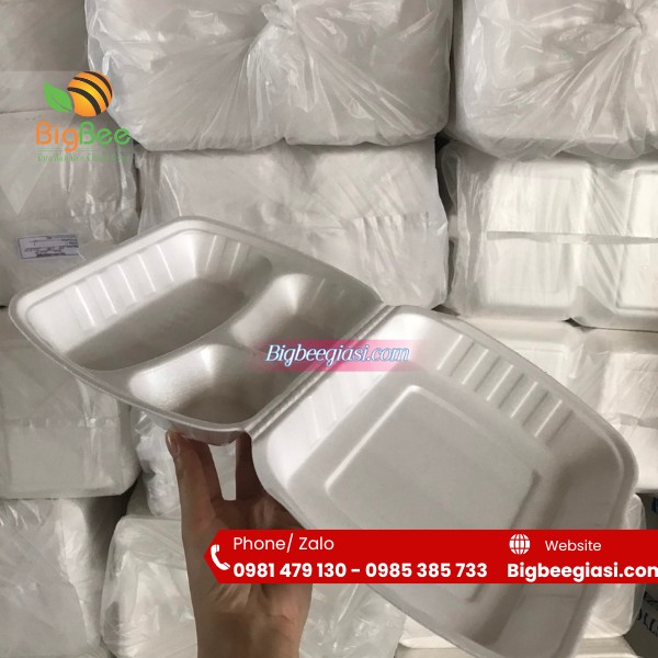 Hộp xốp 3 ngăn Hộp xốp 3 ngăn