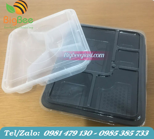 hộp nhựa chữ nhật đựng cơm nhiều ngăn