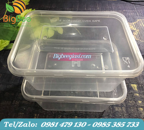 hộp chữ nhật màu trắng đựng thực phẩm