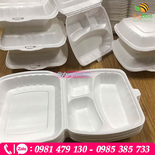 Hộp xốp 3 ngăn Hộp xốp 3 ngăn