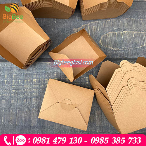 Hộp giấy kraft nắp gài dày dặn, form cứng cáp sang trọng Hộp giấy kraft nắp gài dày dặn, form cứng cáp sang trọng