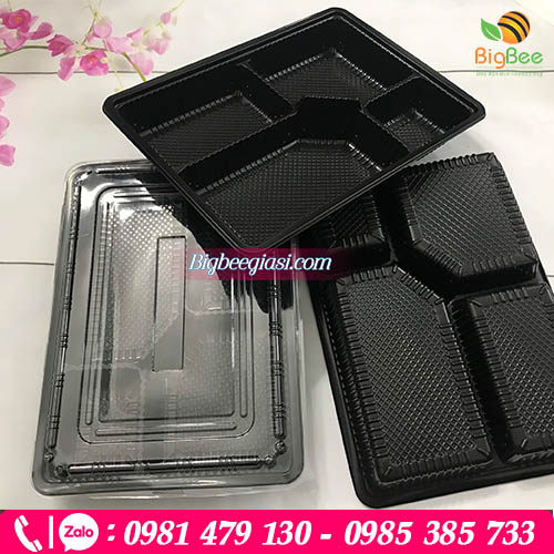 Hộp nhựa đen 4 ngăn Hộp nhựa đen 4 ngăn