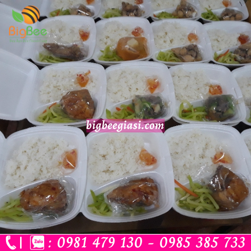 Hộp xốp 2 ngăn đựng cơm