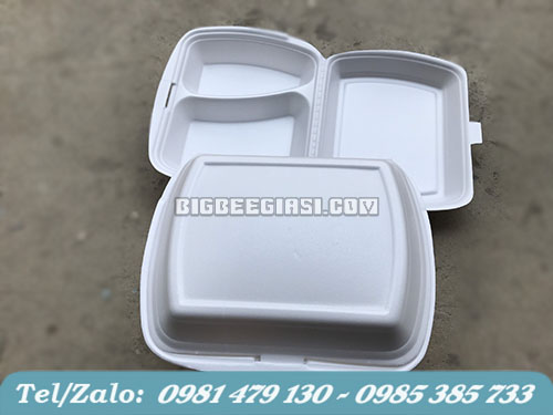 hộp xốp 2 ngăn đựng cơm giá rẻ
