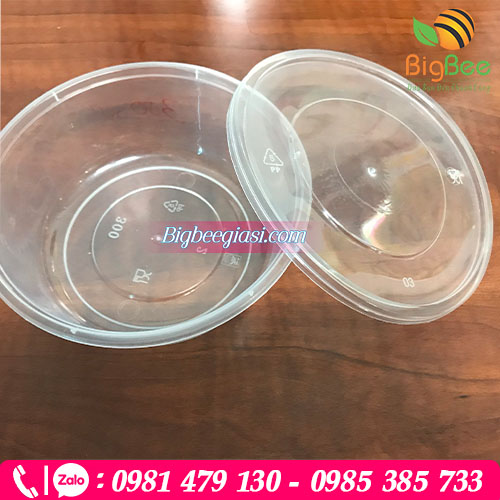 Hộp nhựa 300ml có nắp đậy tiện lợi