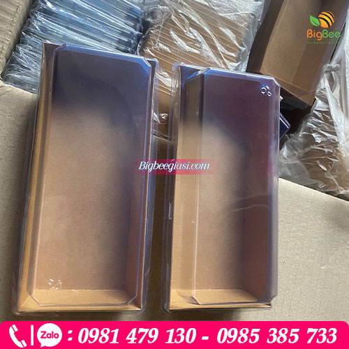 Hộp giấy kraft dài 500ml Hộp giấy kraft dài 500ml