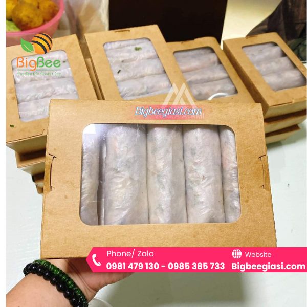 Hộp giấy kraft đựng thức ăn mang đi tiện lợi, sang trọng Hộp giấy kraft đựng thức ăn mang đi tiện lợi, sang trọng