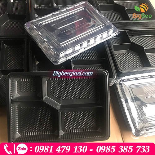 Hộp đựng cơm 4 ngăn dùng 1 lần phù hợp với nhu cầu ship mang đi Hộp đựng cơm 4 ngăn dùng 1 lần phù hợp với nhu cầu ship mang đi