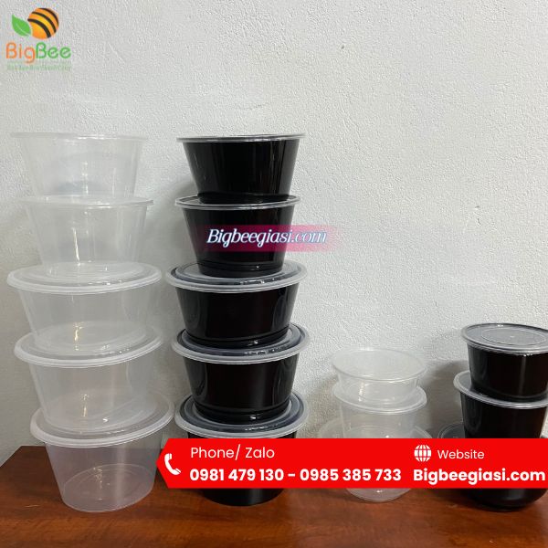 Hộp nhựa tròn đủ size lớn nhỏ Hộp nhựa tròn đủ size lớn nhỏ