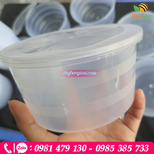 Hộp nhựa đựng cháo dinh dưỡng 500ml Hộp nhựa đựng cháo dinh dưỡng 500ml